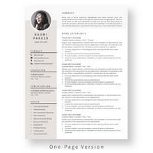 Load image into Gallery viewer, Creative Resume Template for Word. 1 Page CV Template with Cover Letter and References Templates. Modern resume format. Curriculum Vitae

