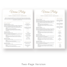 Load image into Gallery viewer, Teacher Resume Template for Word. 2 Page CV Template with Cover Letter and References Templates. Professional resume format. Curriculum Vitae

