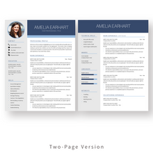 Load image into Gallery viewer, Creative Resume Template for Word. 2 Page CV Template with Cover Letter and References Templates. Modern resume format. Curriculum Vitae
