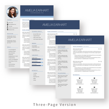 Load image into Gallery viewer, Creative Resume Template for Word. 3 Page CV Template with Cover Letter and References Templates. Modern resume format. Curriculum Vitae
