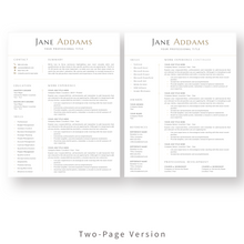 Load image into Gallery viewer, Executive Resume Template for Word. 2 Page CV Template with Cover Letter and References Templates. Modern resume format. Curriculum Vitae
