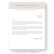 Load image into Gallery viewer, ATS Friendly Resume Template for Word - The Marjory
