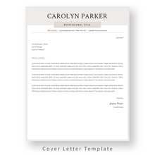 Load image into Gallery viewer, Professional Resume Template for Word. CV Template with Cover Letter and References Templates. Modern resume format. Curriculum Vitae
