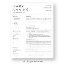 Load image into Gallery viewer, Engineer Resume Template for Word. 1 Page CV Template with Cover Letter and References Templates. Modern resume format. Curriculum Vitae
