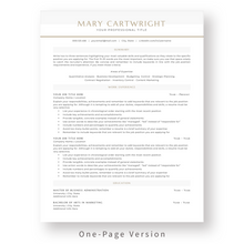 Load image into Gallery viewer, Executive Resume Template for Word - The Mary Cartwright
