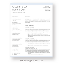 Load image into Gallery viewer, Nursing Resume Template for Word. 1 Page CV Template with Cover Letter and References Templates. Modern resume format. Curriculum Vitae
