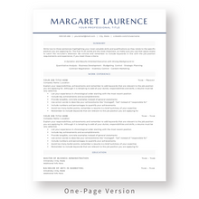 Load image into Gallery viewer, ATS Friendly Resume Template for Word - The Margaret Laurence
