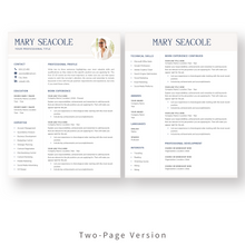 Load image into Gallery viewer, Minimalist Resume Template for Word. 2 Page CV Template with Cover Letter and References Templates. Modern resume format. Curriculum Vitae
