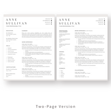Load image into Gallery viewer, Teacher Resume Template for Word. 2 Page CV Template with Cover Letter and References Templates. Modern resume format. Curriculum Vitae
