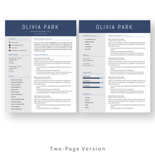 Load image into Gallery viewer, Creative Resume Template for Word. 2 Page CV Template with Cover Letter and References Templates. Professional resume format. Curriculum Vitae
