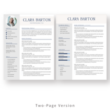 Load image into Gallery viewer, Professional Resume Template for Word. 2 Page CV Template with Cover Letter and References Templates. Modern resume format. Curriculum Vitae

