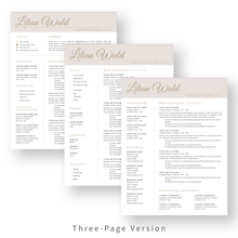 Load image into Gallery viewer, Registered Nurse Resume Template for Word. 3 Page CV Template with Cover Letter and References Templates. Modern resume format. Curriculum Vitae
