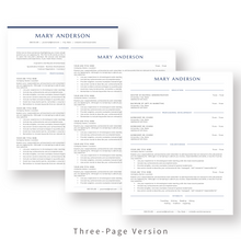 Load image into Gallery viewer, Executive Resume Template for Word - The Mary Anderson
