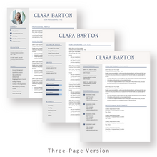 Load image into Gallery viewer, Professional Resume Template for Word. 3 Page CV Template with Cover Letter and References Templates. Modern resume format. Curriculum Vitae
