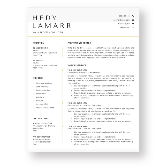 Modern Resume Template for Word. CV Template with Cover Letter and References Templates. Professional resume format. Curriculum Vitae