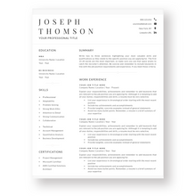 Load image into Gallery viewer, Minimalist Resume Template for Word. CV Template with Cover Letter and References Templates. Modern resume format. Curriculum Vitae
