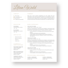 Load image into Gallery viewer, Registered Nurse Resume Template for Word. CV Template with Cover Letter and References Templates. Modern resume format. Curriculum Vitae
