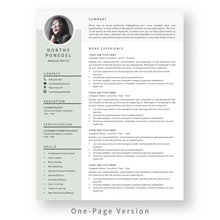 Load image into Gallery viewer, Creative Resume Template for Word. 1 Page CV Template with Cover Letter and References Templates. Professional resume format. Curriculum Vitae
