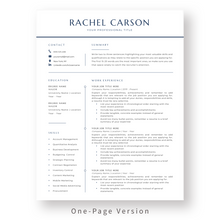 Load image into Gallery viewer, Executive Resume Template for Word. 1 Page CV Template with Cover Letter and References Templates. Modern resume format. Curriculum Vitae
