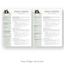 Load image into Gallery viewer, Modern and Professional Resume Template for Word. 2 Page CV Template with Cover Letter and References Templates. Professional resume format. Curriculum Vitae

