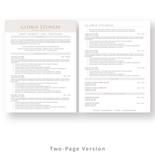 Load image into Gallery viewer, ATS Resume Template for Word. 2 Page CV Template with Cover Letter and References Templates. Professional resume format. Curriculum Vitae

